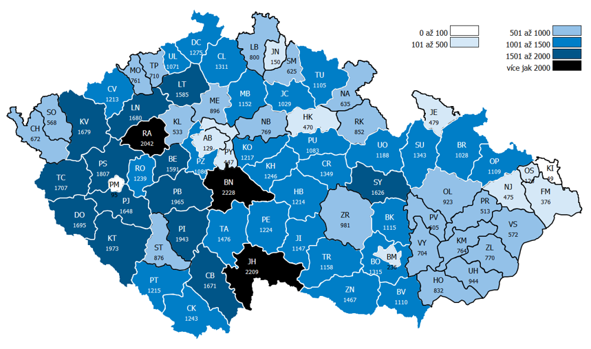 Mapa ČR