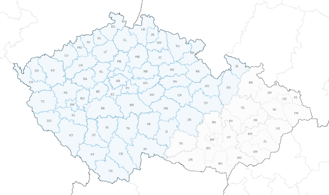 Mapa pásma KHO