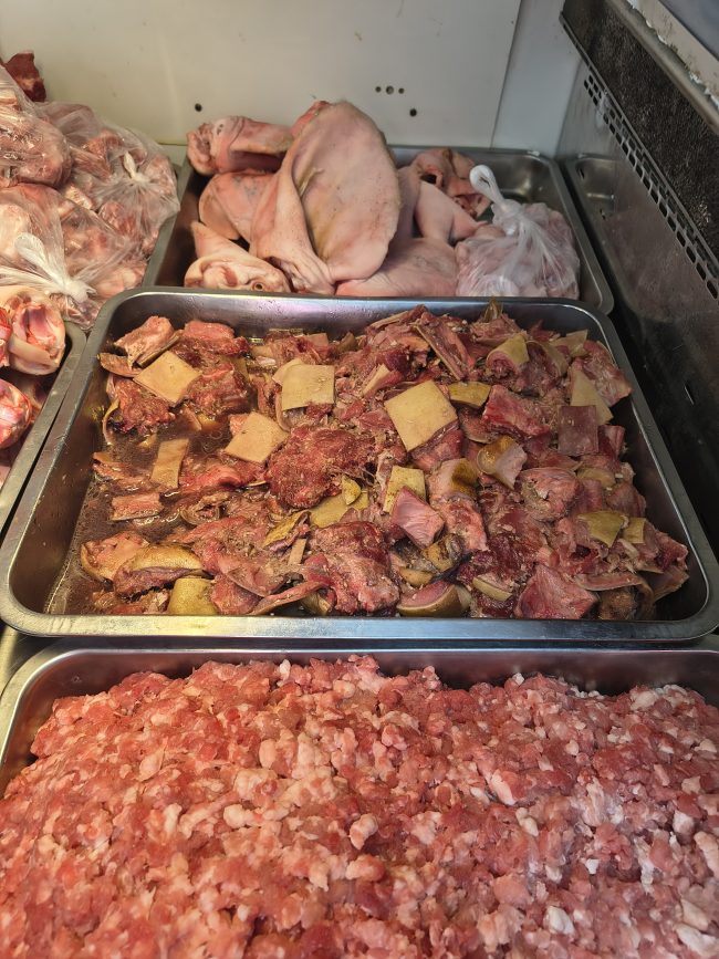 Mleté a marinované maso