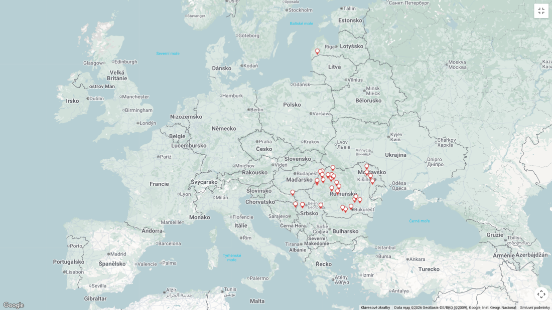 mapa č. 1 AMP u domácích prasat k 2.2.2026