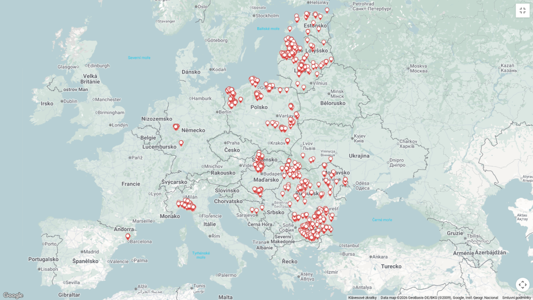 mapa č. 2 AMP u prasat divokých k 2.2.2026