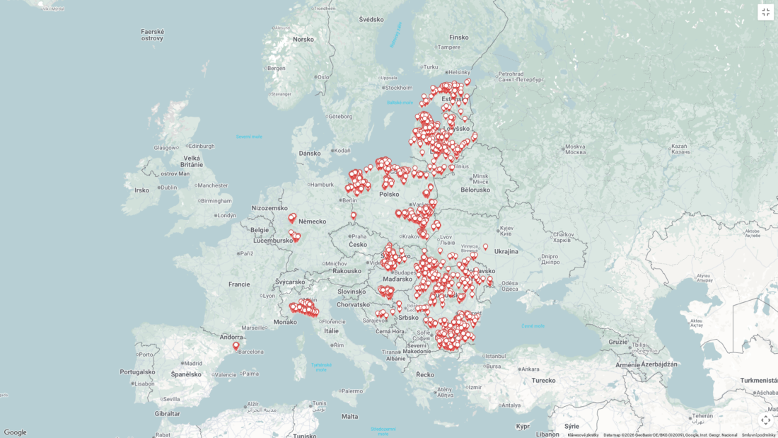 mapa č. 2 AMP u prasat divokých k 30.7.2026